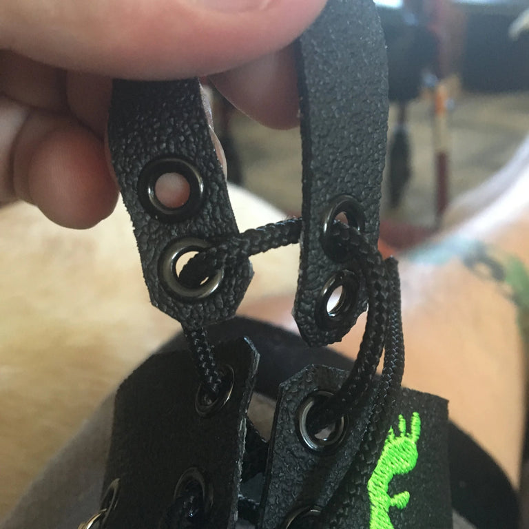 How to lace the BareFoot Accessory toe strap to be used with the Free Flex Drop Foot Brace made by Freedom Walk AFO