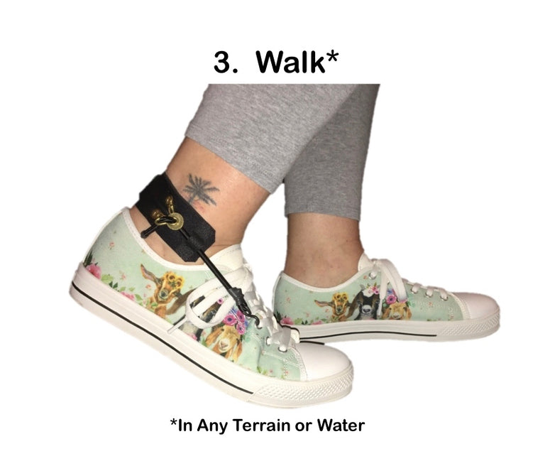 Freedom Walk AFO Free Flex Black Drop Foot Brace Attachment Step 3 or 3 Walk