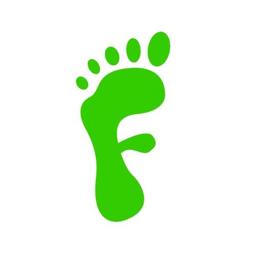 Freedom Walk AFO Free Flex Drop Foot Braces Logo of a Green Foot in the form of the letter F